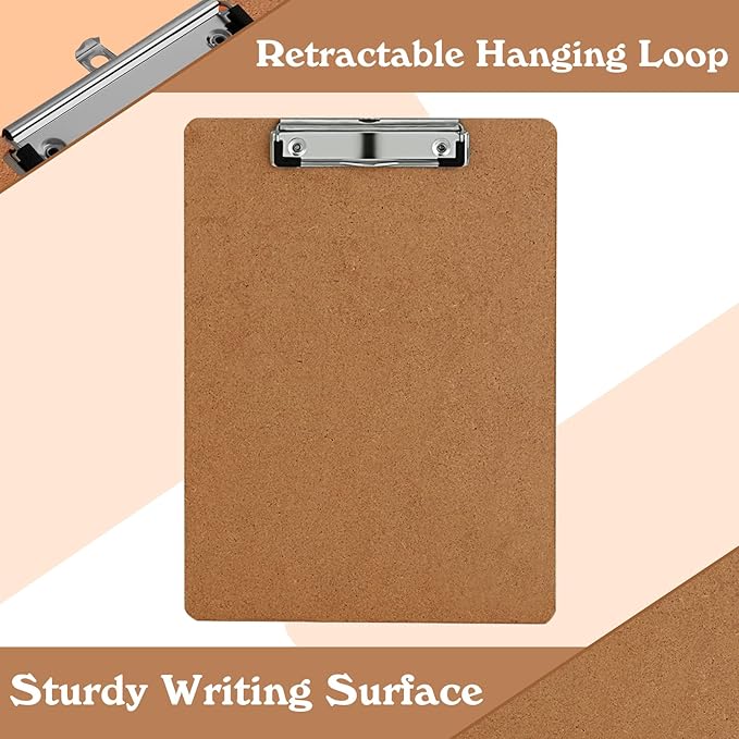 Clipboards, PANDRI 6 Pack Hardboard Office Clipboards, Low Profile Clip - Image 5