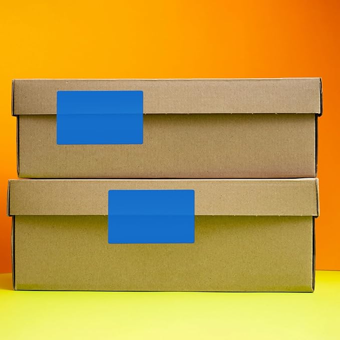 Blue Rectangle Stickers 3 x 2 Inch Color Coding Labels Vinyl Roll Self-Adhesive - Image 5