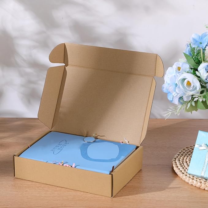 Qilery 200 Pcs Shipping Boxes Cardboard Gift Corrugated Cardboard Brown Boxes - Image 7