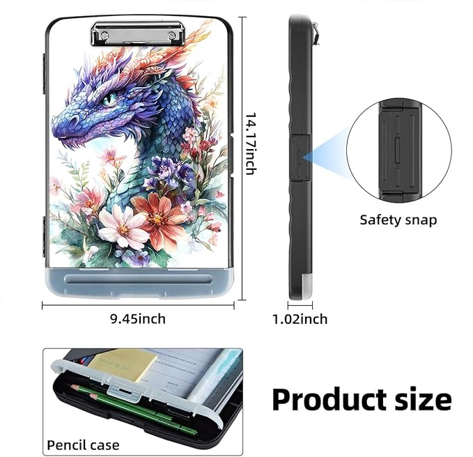 Clipboard with Storage Box & Pen Holder, Heavy Duty Clip Boards 8.5x11 - Image 2