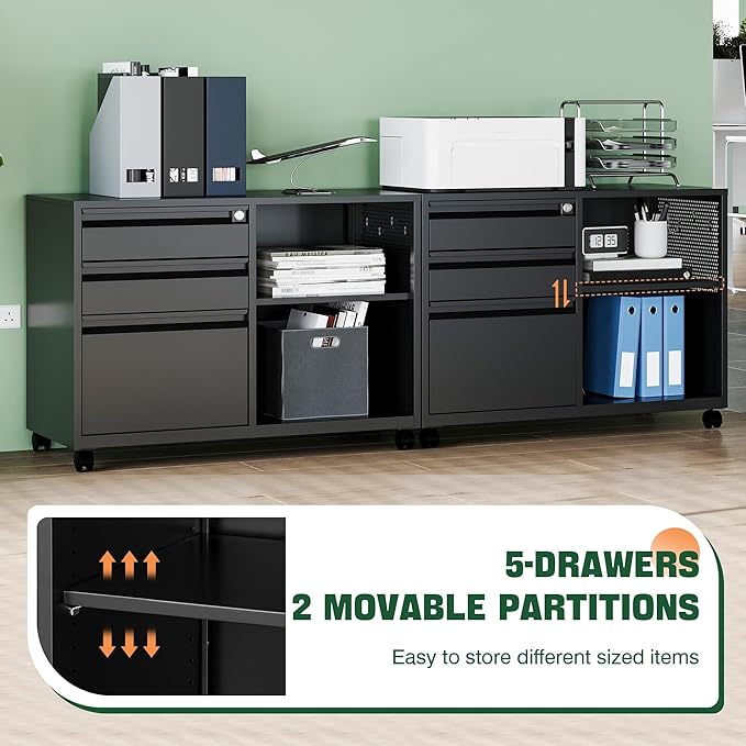 Letaya Mobile 3 Drawer File Cabinet - Image 4