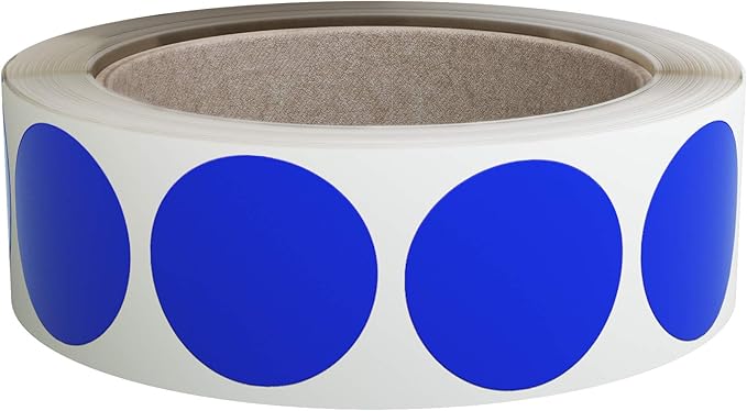 Royal Green Round Sticker dots in Blue 25mm by RoyalGreen