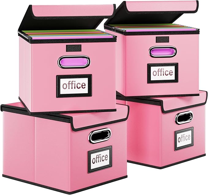 Huolewa Portable Leather File Organizer Boxes by Huolewa