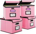 Huolewa Portable Leather File Organizer Boxes by Huolewa