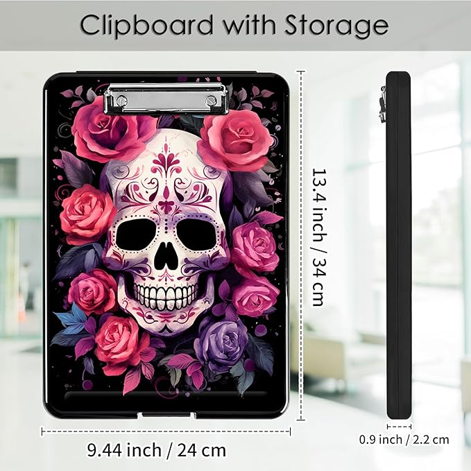 Clipboard with Storage, Office Supplies Nursing Clipboards Folder with Pen - Image 2