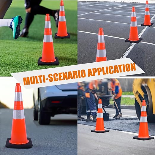 28 inch Traffic Safety Cones Orange Road Cones, Construction Cone - Image 7