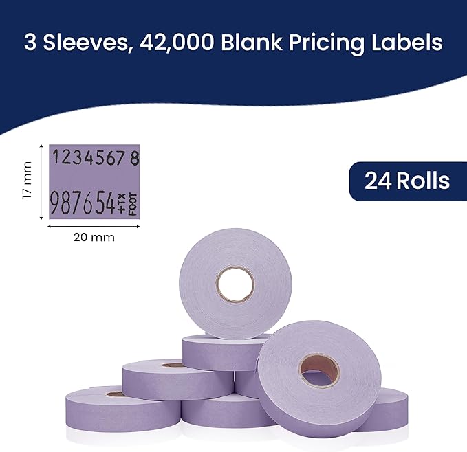 Perco Lavender Pricing Labels for Monarch 1136 Price Gun - Image 3