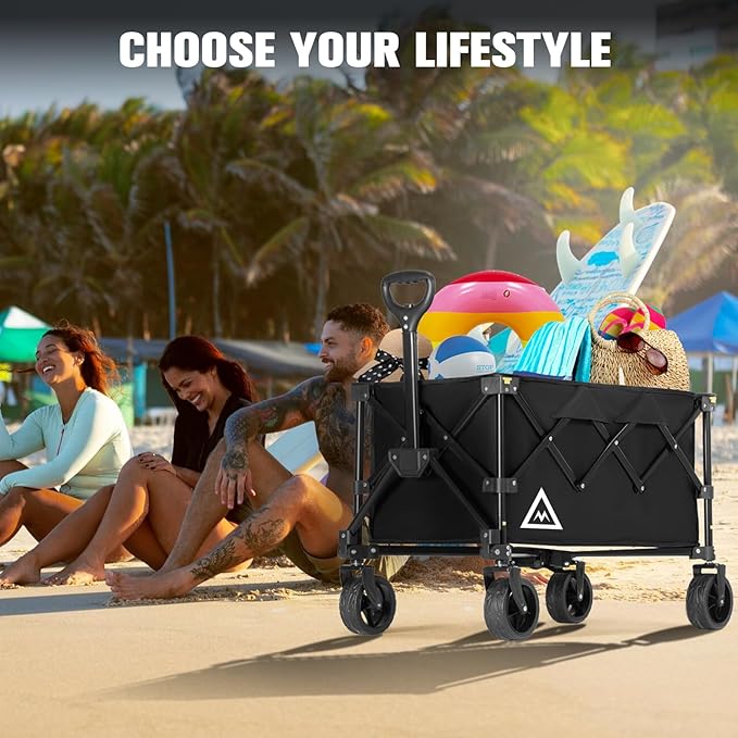 Wagon Cart Shopping Foldable Folding Collapsible - Image 3