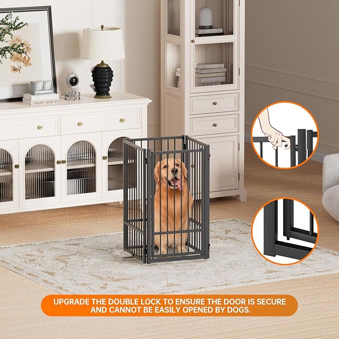 Full Metal Freestanding Dog Gate - Image 6