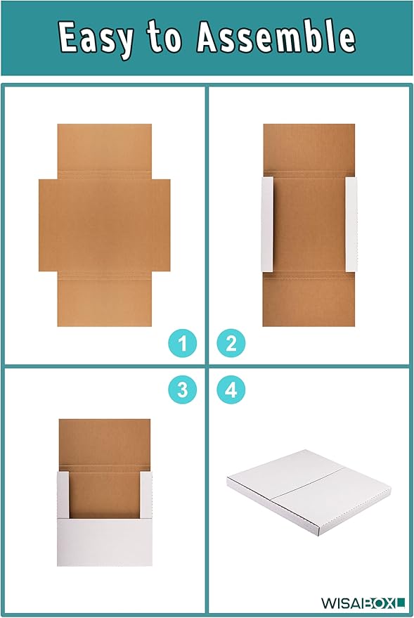9x6x1.3 inch Shipping Boxes, Easy-Fold Multi-Depth DVD Mailer Box - Image 7