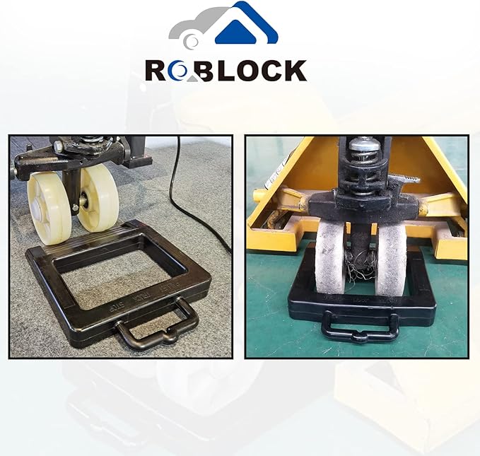 ROBLOCK Rubber Pallet Jack Chock Heavy Duty Wheel Chock, Pallet Jack Stopper - Image 5