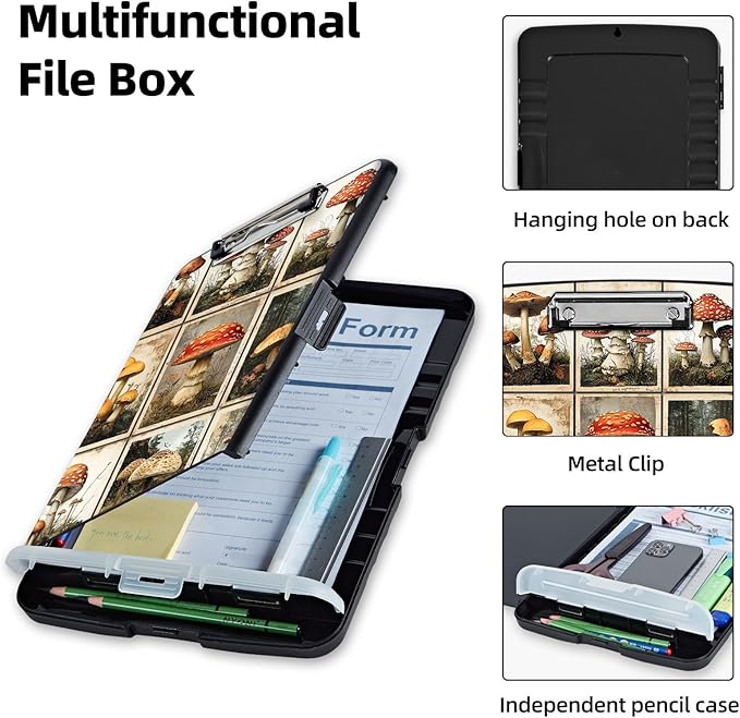 Clipboard with Storage Box & Pen Holder, Heavy Duty Clip Boards 8.5x11 - Image 3