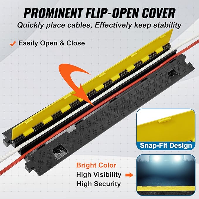 VEVOR 5 PCs TPU Cable Protector Ramp - Image 5