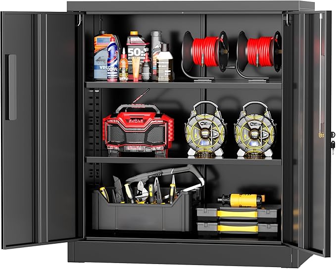 Greenvelly Metal Storage Cabinet, Lockable Storage Cabinets by Greenvelly