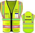 YOWESHOP High Reflective Visibility Safety Vest Custom Your Logo Safety Workwear by YOWESHOP