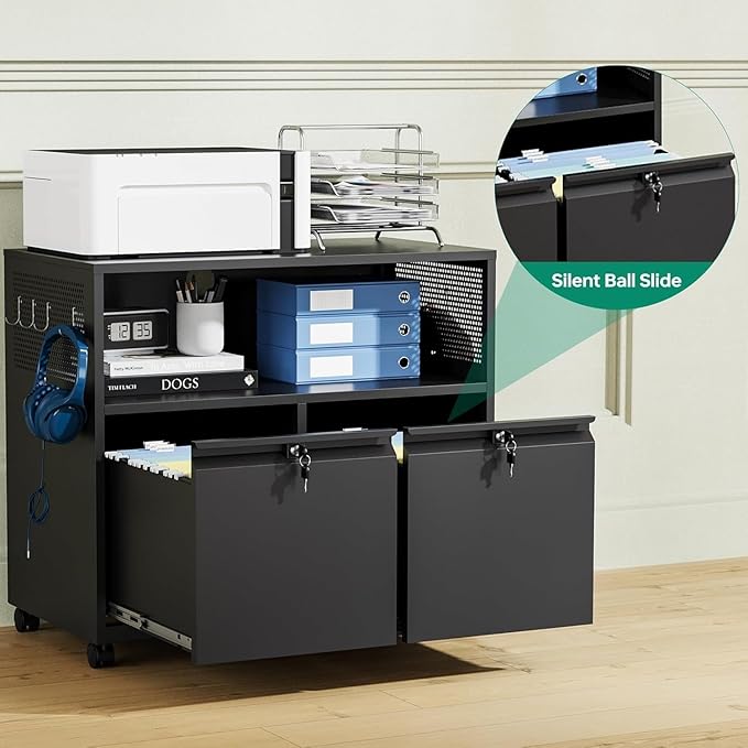 Letaya Mobile 2 Drawer File Cabinet - Image 8