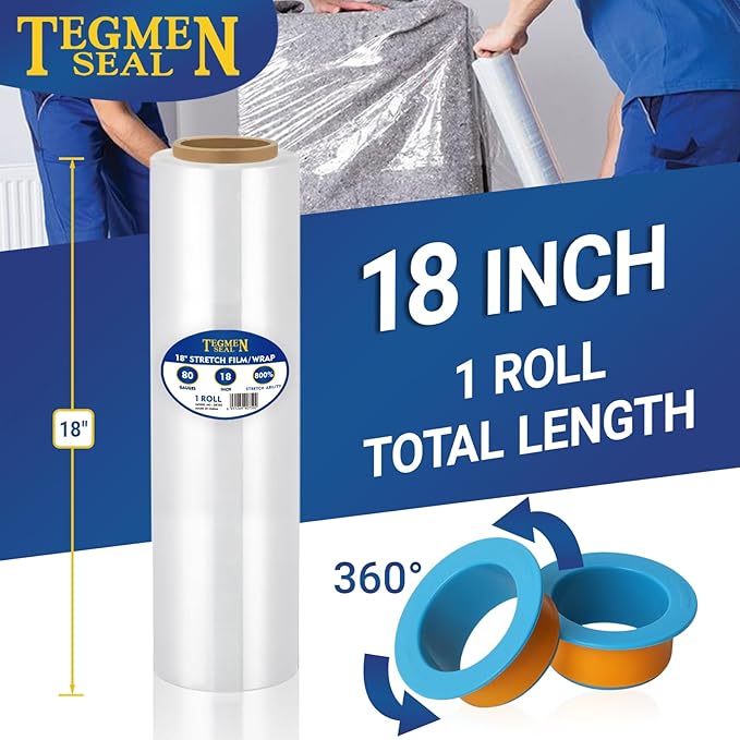 4-Pack 18" Stretch Wrap Rolls - Image 5