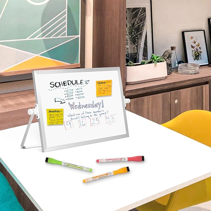 Dry Erase Magnetic White Board, Portable Small Whiteboard Set - Image 6