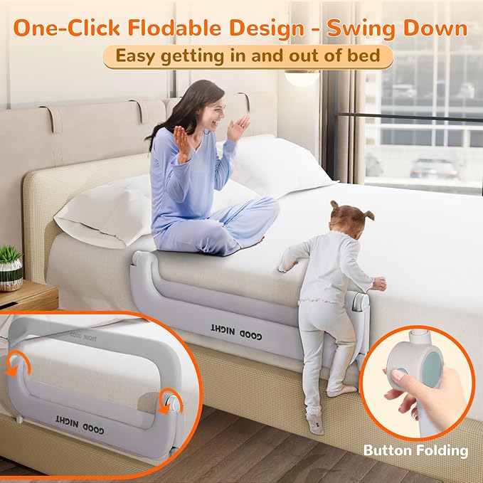 Bed Guard Rail for Toddlers - Image 2