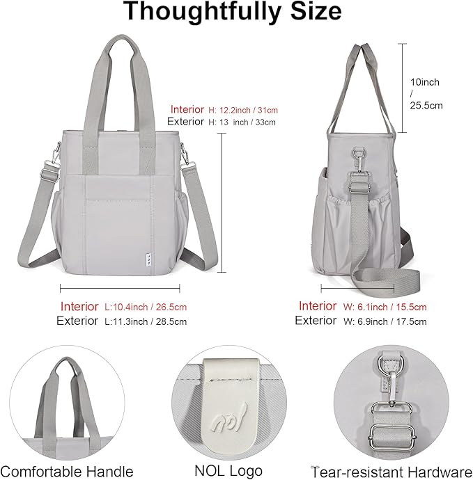NOL Insulated Lunch Bag for Women, Large Spacious Lunch Tote Bag - Image 2