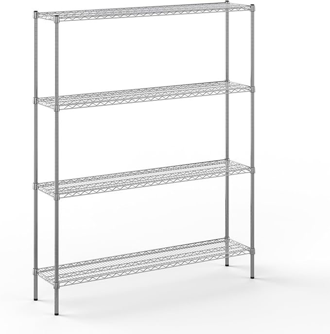 14" Deep x 60" Wide x 74" Height Wire Shelving Kit | 4-Tier | NSF Commercial by Regal+Altair