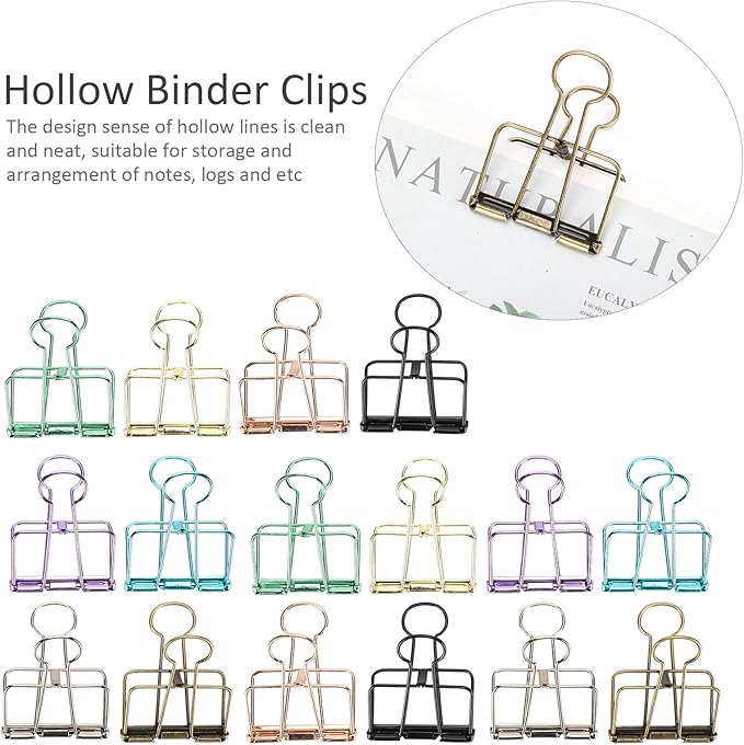 16 Pcs Hollow Binder Clips - Image 6