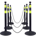 OrangeStar 6 Packs Traffic Delineator Post Cones, Crowd Control Stanchion Sets by OrangeStar