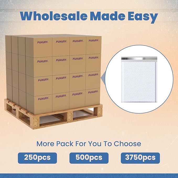 Fuxury Bubble Mailers 10x13 Inch White 500 Pack Bulk Padded Envelopes Thick - Image 9