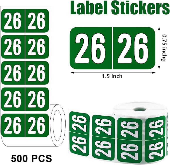 500 Pcs 2026 Year Stickers, Waterproof File Folder Labels, Self-Adhesive - Image 2