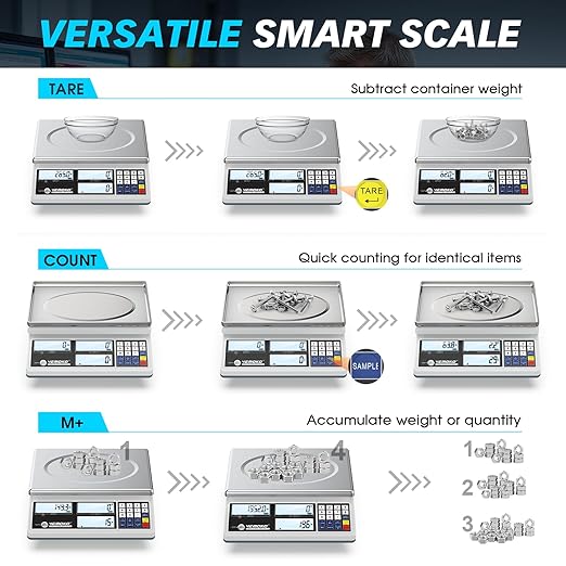 Industrial Counting Scale for Small Parts - 30kg/66lb Digital Gram Scale - Image 4