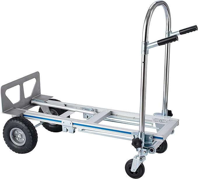 LEADALLWAY 3-in-1 Aluminum Convertible Hand Truck, Heavy Duty Folding Dolly - Image 6