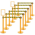 Therwen 12 Pack Heavy Duty Crowd Control Stanchions 9.8 ft Stainless Steel by Therwen