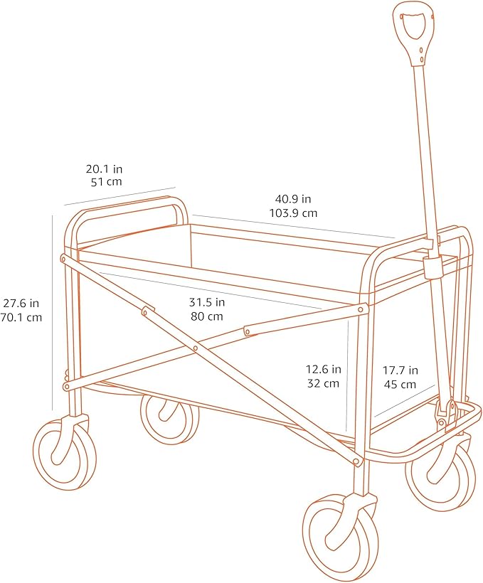 Amazon Basics Collapsible Folding Heavy Duty Utility Wagon - Image 5