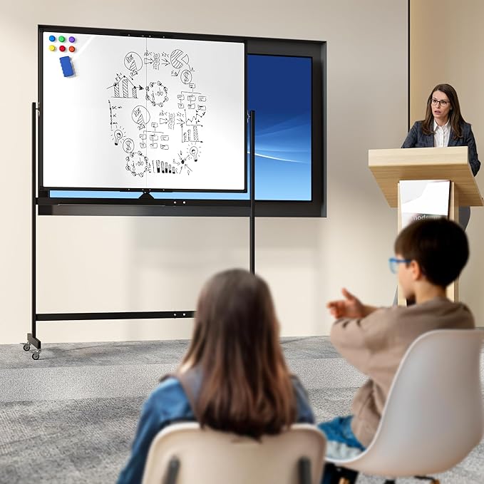 Large Rolling Whiteboard on Wheels - Image 2