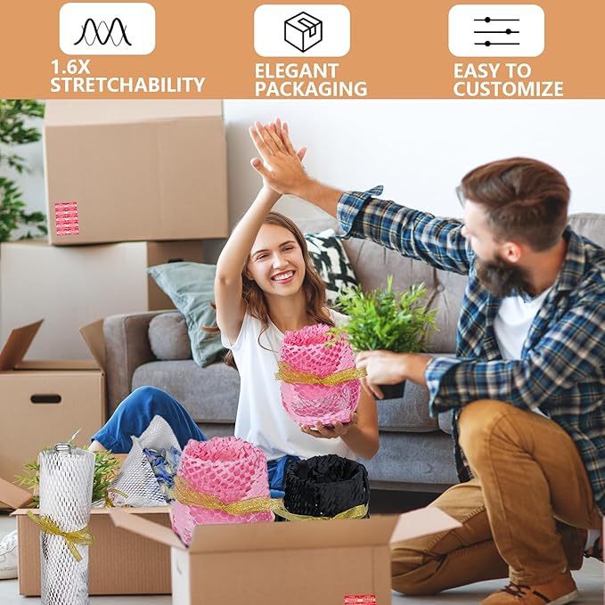 Honeycomb Packing Paper, Recyclable Moving Supplies Bubble Packing Wrap - Image 8