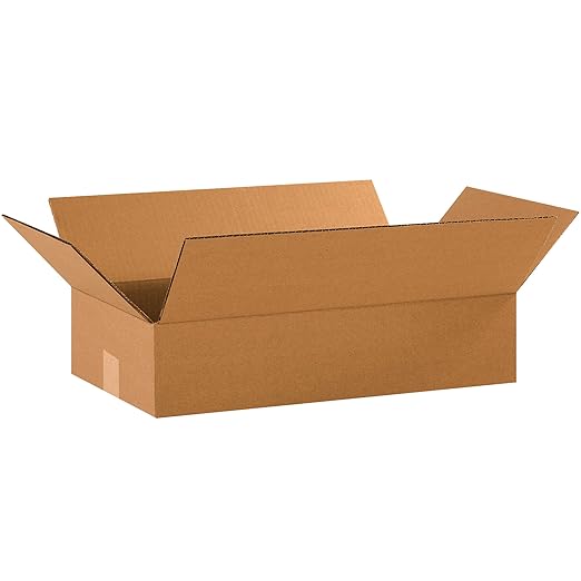 TAPE LOGIC 18 x 10 x 4 Corrugated Cardboard Boxes, Flat 18"L x 10"W x 4"H by TapeLogic