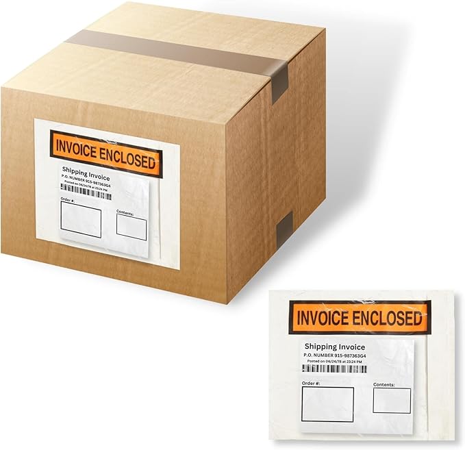 Invoice Enclosed Packing List Envelopes Panel Face Back Load 4.5" x 5.5" 1000 - Image 2