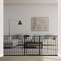 ALLAIBB Extra Wide Pressure Mount Baby Gate Auto Close Black Metal Child Dog by ALLAIBB