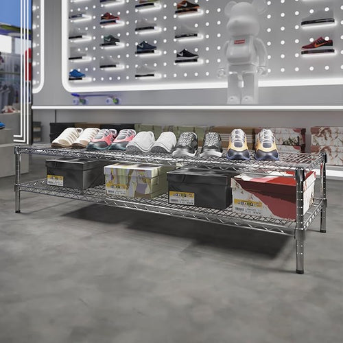 21" Deep x 60" Wide x 14" Height Wire Shelving Kit | 2-Tier | NSF Commercial - Image 2