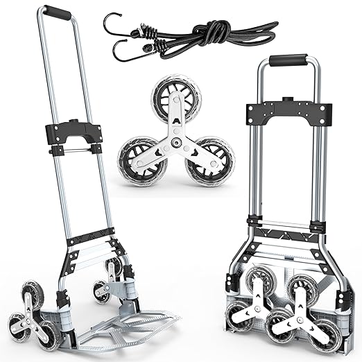 Stair Climbing Cart, 220 LBS Aluminum Stair Climber Dolly, Heavy Duty Folding by DIAMONDFORGEOFFICIAL