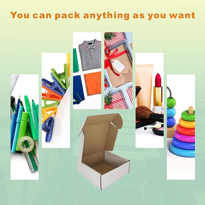 5x5x2'' Corrugated Mailers, 25 Pack, Cardboard Shipping Boxes - Image 5