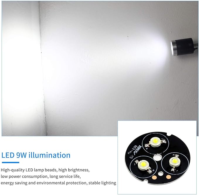 Magnetic Light, Led Machine Light, Magnetic Gooseneck Work Light 900 Lumens 120 - Image 4
