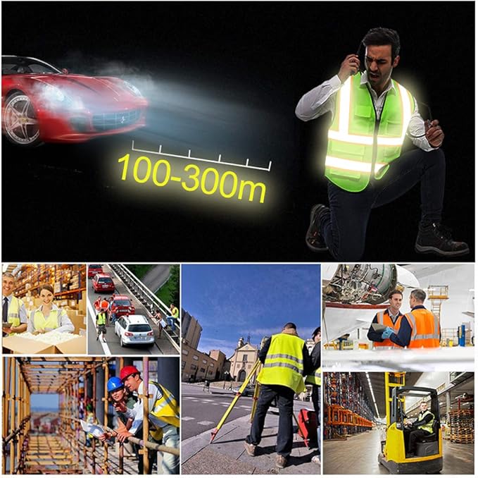 YOWESHOP High Reflective Visibility Safety Vest Custom Your Logo Safety Workwear - Image 3