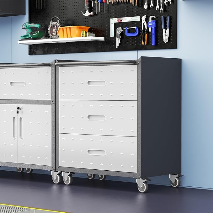 3 Drawers Metal Tool Storage Cabinet - Image 2