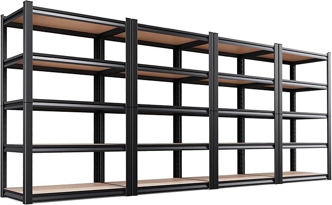 Set of 4 Garage Shelving-2050LBS 5 Tier Storage Shelves, Adjustable Heavy Duty by Unknown