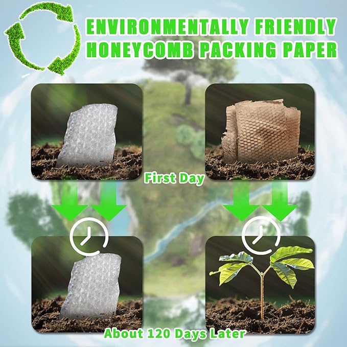 Honeycomb Packing Paper, MINHAO 15"x400' Eco Friendly Packing Paper - Image 4