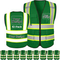 Custom Safety Vest with Logo Pockets High Visibility Reflective Vests by CustomTok