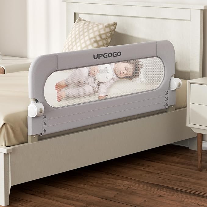 Folding Bed Rail for Toddlers, Baby Bed Rail Guard by UPGOGO