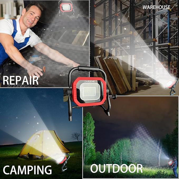50W 7000LM LED Work Light with Adjustable Stand - Image 7