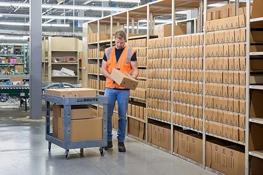 Rubbermaid Commercial Products BRUTE Heavy Duty 2-Shelf Utility/Service Cart - Image 12